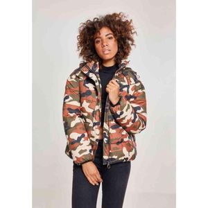 Urban Classics - Boyfriend Camo Puffer Jacket - Tussenjas - Camo - 100% Polyester