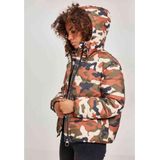 Urban Classics - Boyfriend Camo Puffer Jacket - Tussenjas - Camo - 100% Polyester