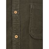 Urban Classics - Herenhemd - Corduroy - Lange Mouwen - Olijfgroen