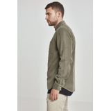 Urban Classics - Herenhemd - Corduroy - Lange Mouwen - Olijfgroen