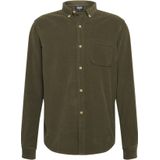 Urban Classics - Herenhemd - Corduroy - Lange Mouwen - Olijfgroen