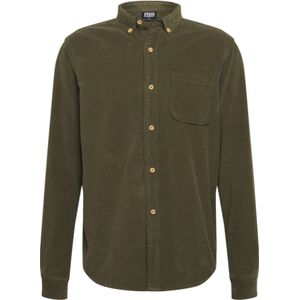 Urban Classics - Corduroy Overhemd - Zwart - Lange Mouwen