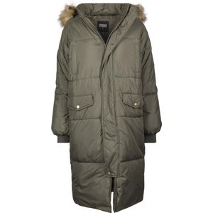 Urban Classics - Tb2382 - Jas - Dark Olive/Beige - Faux Fur