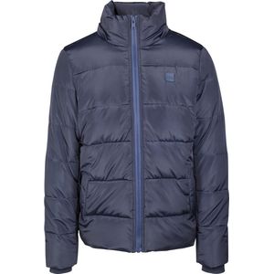 Urban Classics Donsjack voor heren, met capuchon, winterjas, gewatteerd, gevoerd met afneembare capuchon, in vele kleuren, maten S - 5XL, Donkerblauw, L