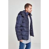 Urban Classics - Donsjack - Donkerblauw - Gevoerd met Afneembare Capuchon