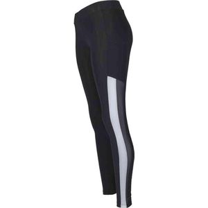 Urban Classics - Tech Mesh Striped Pocket Sportlegging - Zwart/Wit