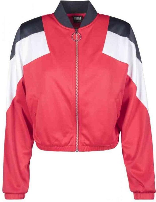 Urban Classics - 3-Tone Trainingsjack - Rood/Blauw - 100% Polyester