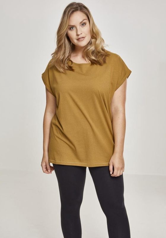 Urban Classics - Extended shoulder Dames T-shirt - Bruin