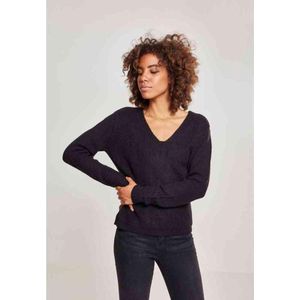 Urban Classics - Back Lace Up Sweater/trui - Zwart