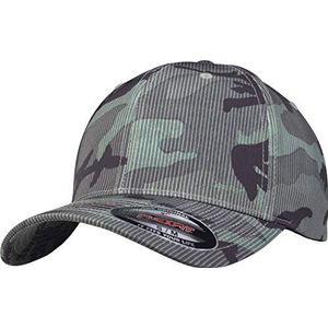 Flexfit Heren Flexfit Camo Stripe Cap, heren cap, verkrijgbaar in vele verschillende kleuren, maten S-M tot L-XL, Green Camo., S/M