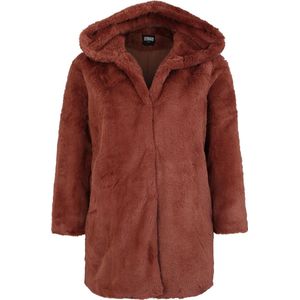 Urban Classics - Parka - Zwart - Pluche - Damesjas met Capuchon