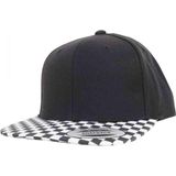 Flexfit - Checkerboard Snapback black/white one size Snapback Pet - Zwart/Wit