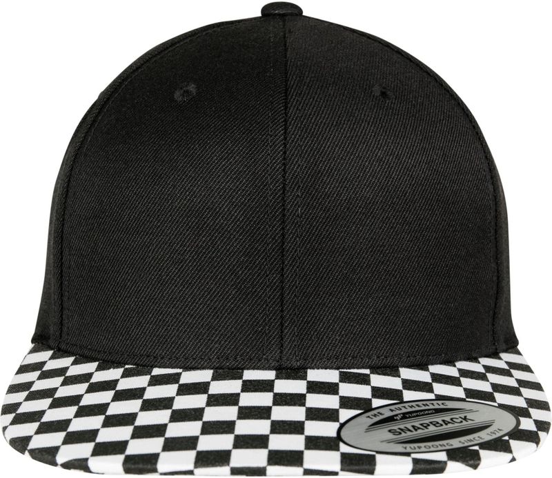 Flexfit Unisex Snapback Cap zwart/wit, één maat, Zwart/Wit