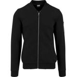 Sweatvest - Bomberjack - Effen - Sweatstof - Geribbelde Kraag