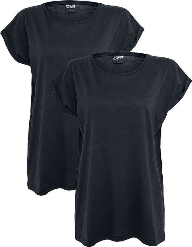 Urban Classics Ladies Extended Shoulder Tee 2-Pack