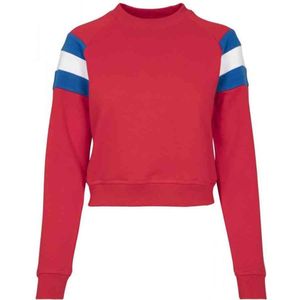 Urban Classics - Sleeve Stripe Crew Sweater/trui - Rood/Blauw