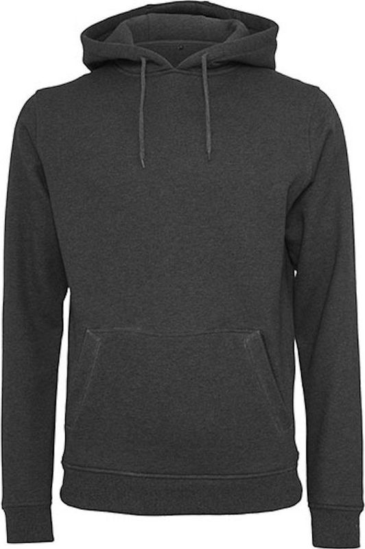 Build Your Brand - Heavy Hoodie - Charcoal - Katoen/Polyester - Capuchon