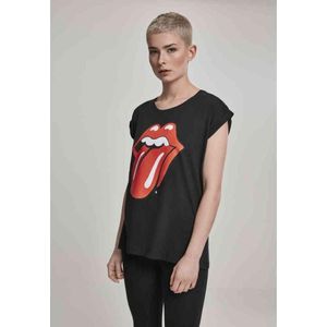 Merchcode The Rolling Stones - Rolling Stones Tongue Dames T-shirt - Zwart