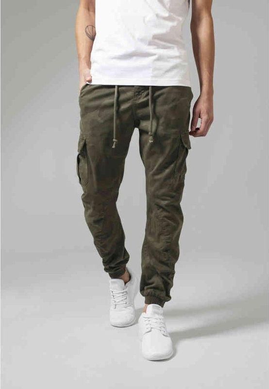 Urban Classics - Camo Cargo Heren joggingbroek - Groen