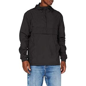 Build Your Brand - Herenjas - Zwart - Basic Pull Over Jacket - Windbreaker