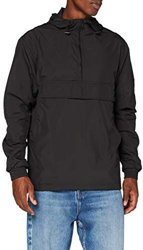 Build Your Brand - Herenjas - Zwart - Basic Pull Over Jacket - Windbreaker