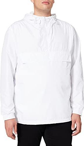 Build Your Brand - Herenjas - Wit - Basic Pull Over Windbreaker