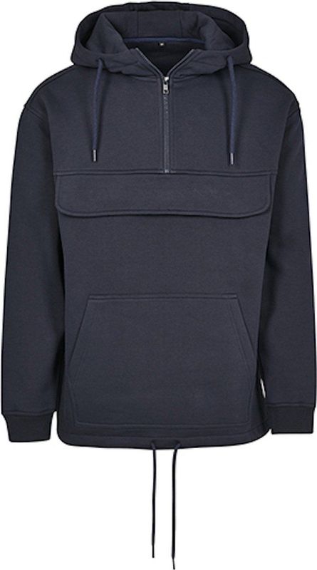 Unisex Pull Over Hoodie met rits Navy