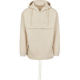 Unisex Pull Over Hoodie met rits Sand