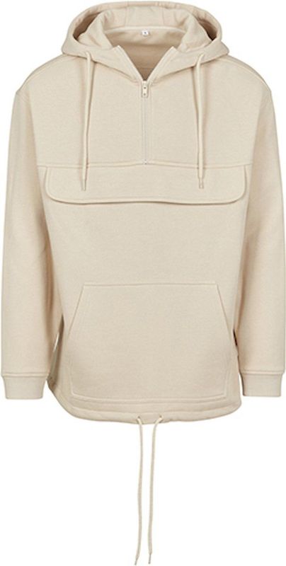 Unisex Pull Over Hoodie met rits Sand
