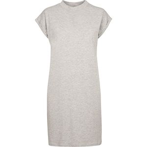Build Your Brand - Turtle Shoulder Dress - Damesshirt - Heather Grey - 100% Katoen