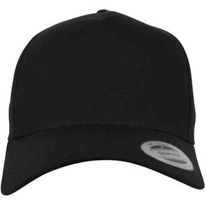 Flexfit - 5-Panel Curved Classic Snapback black one size Snapback Pet - Zwart