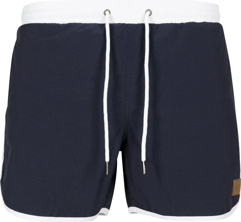 Urban Classics Retro Swimshort - Navy blauw - Zwembroek