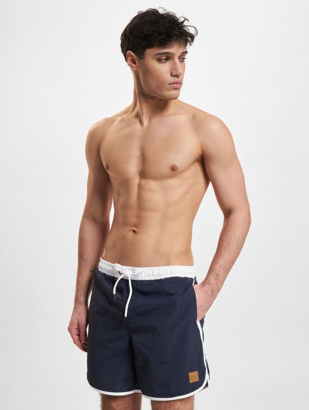 Urban Classics Retro Swimshort - Navy blauw - Zwembroek