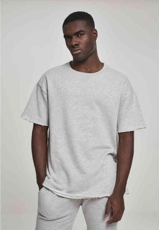 Urban Classics - Herringbone Terry Heren T-shirt - Grijs