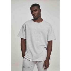 Urban Classics - Herringbone Terry T-shirt - Grijs - Katoen