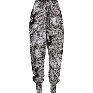 Urban Classics - Sarong Pants - Zwart-Wit - 100% Viscose - Harem Pasvorm