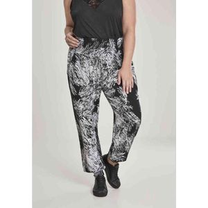 Urban Classics Stoffen broeken - Ladies Sarong Pants - S tot 5XL - voor Vrouwen - zwart-wit