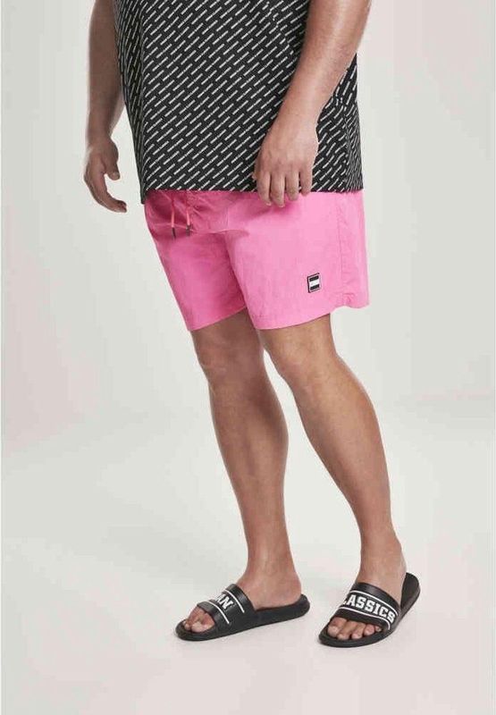 Urban Classics - Block Zwemshorts - L - Roze