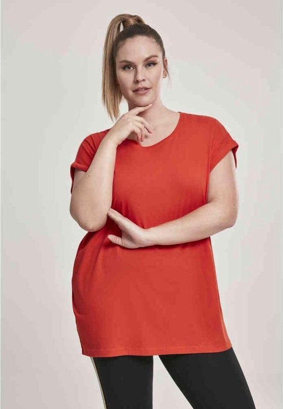 Urban Classics - Extended shoulder Dames T-shirt - Oranje