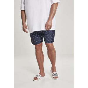 Urban Classics Badehose Pattern Swim Shorts Anchor/Navy