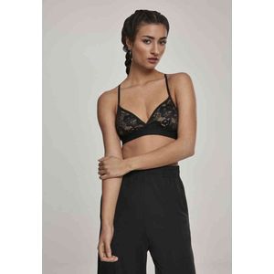 Urban Classics Ladies Triangle Lace Bra Bustier zwart S
