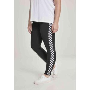 Urban Classics - Check Legging - Zwart Wit Geblokt   Zwart