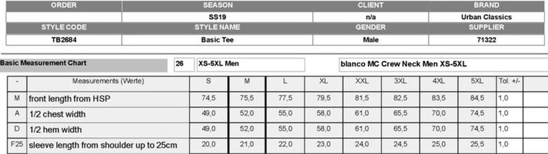 Urban Classics - Basic Heren T-shirt - Grijs