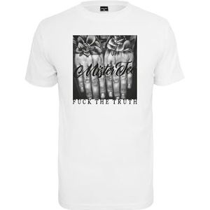 Mister Tee Heren Fuck The Truth T-shirt, wit, M