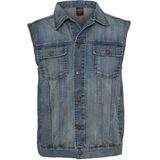 Urban Classics Denim Vest - Mouwloos met Knoopsluiting en Borstzakken