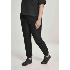 Urban Classics - Lace Jersey Dames joggingbroek - Zwart