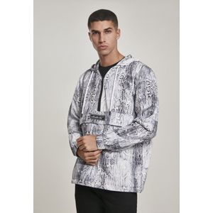 Mister Tee Nake Jas - Casual Windrunner - Zwart - Synthetisch Leerlook