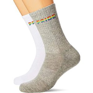 Mister Tee Uniseks sokken voor volwassenen, wit/grijs/zwart, 47-50 EU