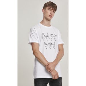Mister Tee - FU Sign Language Heren T-shirt - Wit