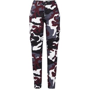 Urban Classics - High Waist Camo Cargobroek Rood